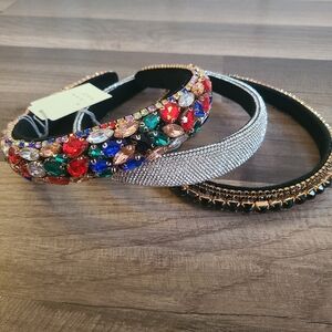 Embellished Multicolor, Silver, And Black, Women’s Headband Set